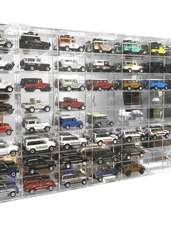 Other - Clear Display Case Wall Cabinet for Hot Small Toy Wheels 1/64 Scale Matchbox Toy